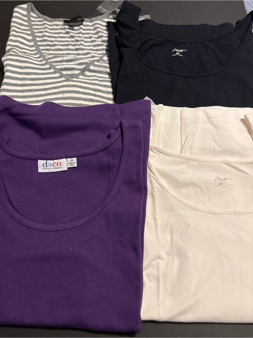 Lot of 4 Women’s Plus Size 3X Tank Tops – Denim & Co, Dialogue, Motto Summer